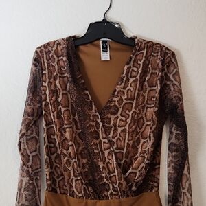Windsor Tan Animal Print Bodysuit